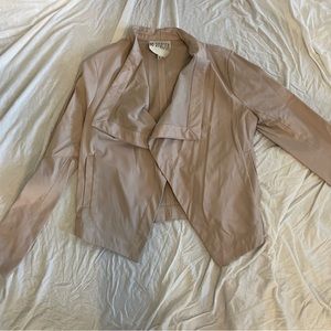 Blush Faux Leather Jacket